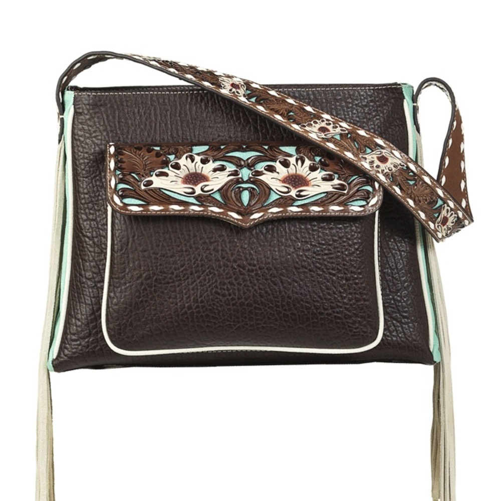 Ariat brown/turquoise bag